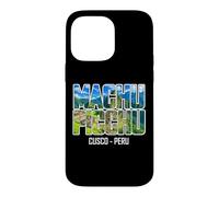 Carcasa para iPhone 14 Pro MAX Machu Picchu Cusco Perú Ruinas Montañas Tipografía Vintage