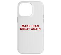 Carcasa para iPhone 14 Pro MAX Make Iran Great Again - Minimal Text White & Red