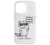 Carcasa para iPhone 14 Pro MAX Manifestante pacífico no remunerado Humor Mapache Divertido