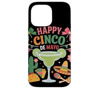 Carcasa para iPhone 14 Pro MAX Margarita Cactus Taco Fiesta Happy Cinco De Mayo Celebración