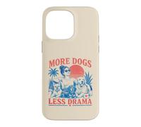 Carcasa para iPhone 14 Pro MAX Más Perros, Menos Drama, Divertido diseño para Amantes de los Perros
