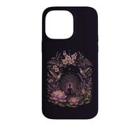 Carcasa para iPhone 14 Pro MAX Meditación Lotus Colibrí Floral Mandala Luna Yoga
