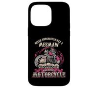 Carcasa para iPhone 14 Pro MAX Meemaw - Camisa de Motociclista Never Underestimate Motorcycle Grandma