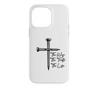 Carcasa para iPhone 14 Pro MAX Mensaje Inspirador de The Way The Truth The Life Sacrifice