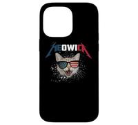 Carcasa para iPhone 14 Pro MAX Meowica USA American Flag Cat Funny Patriotic 4th of July