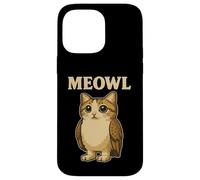 Carcasa para iPhone 14 Pro MAX Meowl - Divertido Meow Cat Owl Brainrot Slang Gaming Meme