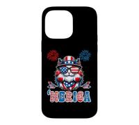 Carcasa para iPhone 14 Pro MAX Merica USA American Flag Patriotic Happy 4th of July Cat