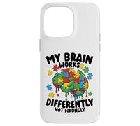 Carcasa para iPhone 14 Pro MAX Mi Cerebro Funciona de Manera Diferente Goteo de Conciencia sobre el Autismo