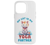 Carcasa para iPhone 14 Pro MAX Mi Gato es mi compañero de Yoga Divertido