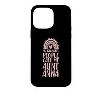 Carcasa para iPhone 14 Pro MAX Mi Gente Favorita me Llama tía Anna Nombre tía