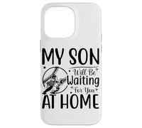 Carcasa para iPhone 14 Pro MAX Mi Hijo te estará Esperando en casa béisbol