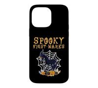 Carcasa para iPhone 14 Pro MAX Miedo Halloween Unicornio Amante de Caballos Spooky Night-Mares