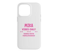 Carcasa para iPhone 14 Pro MAX Mika Personalized Name Funny Cute Custom Mika Name