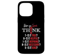 Carcasa para iPhone 14 Pro MAX Mindful Speech Acronym True Helpful Inspiring Kind Graphic