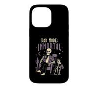 Carcasa para iPhone 14 Pro MAX Modo Papá Esqueleto Inmortal Halloween Papá Más Allá Humor