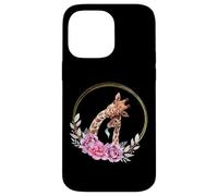Carcasa para iPhone 14 Pro MAX Mom and Baby Giraffe For Safari Animal Lover Floral Circle