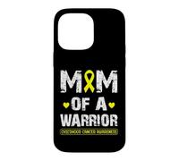 Carcasa para iPhone 14 Pro MAX Mom of a Warrior Childhood Cancer Awareness Mother Women