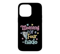 Carcasa para iPhone 14 Pro MAX Mommy of A Fournado Funny Mom 4th Birthday Matching Family