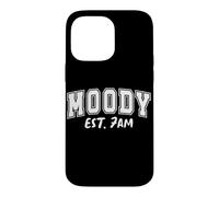 Carcasa para iPhone 14 Pro MAX Moody EST. 7AM: Cita Divertida para Amantes del Café