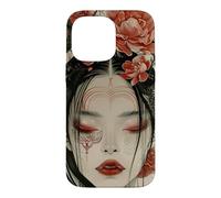 Carcasa para iPhone 14 Pro MAX Mujeres místicas japonesas y árbol de Cerezo Kanji japonés