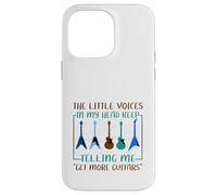 Carcasa para iPhone 14 Pro MAX Músico Humor Little Voices Tell Me Get More Guitars