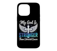 Carcasa para iPhone 14 Pro MAX My God Is Stronger Than Colorectal Cancer