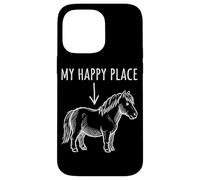 Carcasa para iPhone 14 Pro MAX My Happy Place Pony Lover Tiny Horse Miniatura Horse Niñas