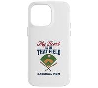 Carcasa para iPhone 14 Pro MAX My Heart Is On That Field Baseball Mom Proud Game