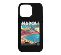Carcasa para iPhone 14 Pro MAX Napoli Nápoles Italia Retro Viajes Arte Mediterráneo Playa