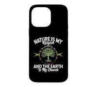 Carcasa para iPhone 14 Pro MAX Nature Is My Religion Earth Is My Church Native American Day