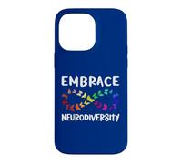 Carcasa para iPhone 14 Pro MAX Neurodiversidad Rainbow Infinity Butterfly TDAH Autismo