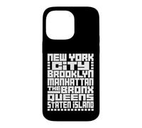 Carcasa para iPhone 14 Pro MAX New York City 5 Boroughs Typography T Shirt NYC Graphic