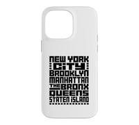 Carcasa para iPhone 14 Pro MAX New York City 5 Boroughs Typography T Shirt NYC Graphic