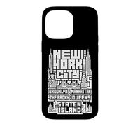 Carcasa para iPhone 14 Pro MAX New York City Skyline T Shirt NYC Boroughs Vintage Graphic