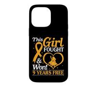 Carcasa para iPhone 14 Pro MAX Niña luchó y ganó 9 años sin cáncer Leucemia Kid Warrior