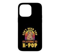 Carcasa para iPhone 14 Pro MAX No Puedo oírte, Estoy Escuchando K-Pop Funny Capybara
