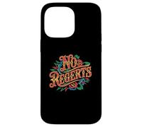 Carcasa para iPhone 14 Pro MAX No Regerts Gramática Chistes Tatuaje Mal Escrito Citas incorrectas