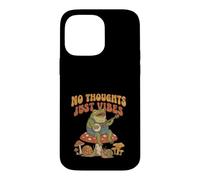 Carcasa para iPhone 14 Pro MAX No Thoughts Just Vibes Frog Mindfulness Meditation Mushroom