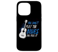 Carcasa para iPhone 14 Pro MAX No tocas el Blues lo sientes Músico Guitarrista