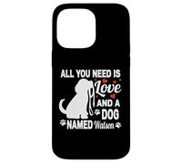 Carcasa para iPhone 14 Pro MAX Nombre de Perro Personalizado Watson Lindo Perro Amante de Las Mascotas