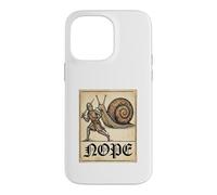 Carcasa para iPhone 14 Pro MAX Nope Knight Fighting Giant Snail Funny Medieval History Meme