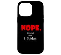 Carcasa para iPhone 14 Pro MAX Nope Meme Definition Anti Spiders Funny Arachnophobia Spider