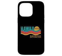 Carcasa para iPhone 14 Pro MAX North Shore, Oahu, Bahía de Waimea, Hawái, Puesta de Sol Retro, años 70 y 80