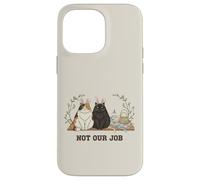 Carcasa para iPhone 14 Pro MAX Not Our Job Cat Pascua Cute Bunny Cats
