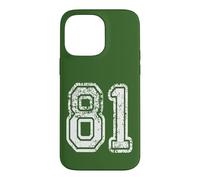 Carcasa para iPhone 14 Pro MAX Número 81 Grungy White Sports Team Style