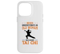 Carcasa para iPhone 14 Pro MAX Nunca Subestimes a una anciana Que Conoce la Lucha de Tai Chi