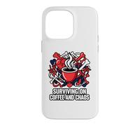 Carcasa para iPhone 14 Pro MAX Nurse Life Surviving On Coffee and Chaos ER