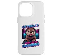 Carcasa para iPhone 14 Pro MAX Nutria adicta a los Juegos Divertido Juego de Palabras con