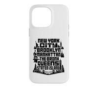 Carcasa para iPhone 14 Pro MAX NYC New York City Boroughs Skyline Brooklyn Manhattan