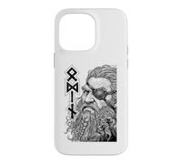 Carcasa para iPhone 14 Pro MAX Odin Viking Warrior God Runes Ravens Mitología nórdica